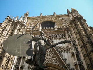 Saint Mary de la Sede facade, Sevilla (Andalusia, Spain)