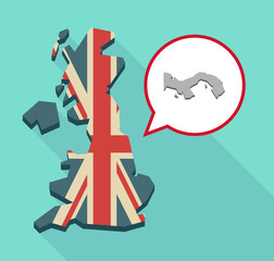 Map of UK with  the Panama map