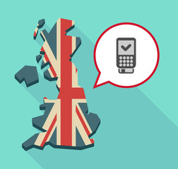 Map of UK with  a dataphone icon