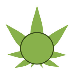 Cannabis green silhouette logo. Hemp symmetrical icons. Sign T-shirts for design, creating corporate identity and promotional products.