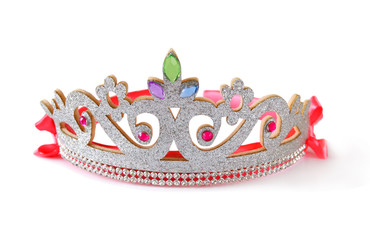 Girl's costume crown, isolated on white