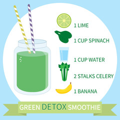 Healthy smoothie illustration. - 136038275