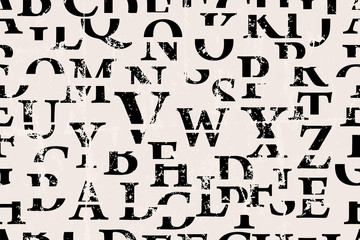 seamless background, letters, alphabet, vector illustration