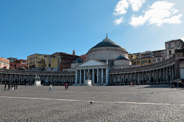 Piazza del Plebiscito, Naples, Italy.