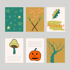 Autumn creative cards.