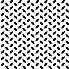 Geometric  monochrome abstract seamless pattern with leafage