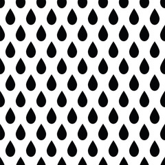 Geometric  monochrome abstract seamless pattern with drops