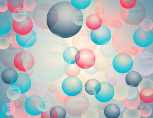 abstract colored background with circles.