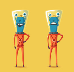Friendly alien. Cartoon vector illustration