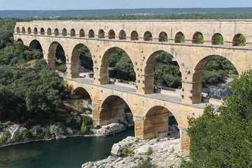 Fototapeta premium Pont du Gard. Unusual bridge in France.