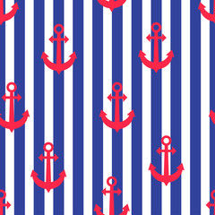 Anchor seamless background. Vector illustration. - 136041045
