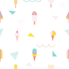 Ice cream creative pattern. - 136041288