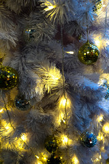 White Christmas decoration with balls