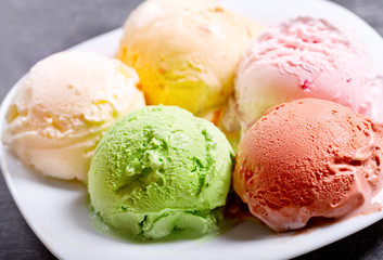 various ice cream scoops