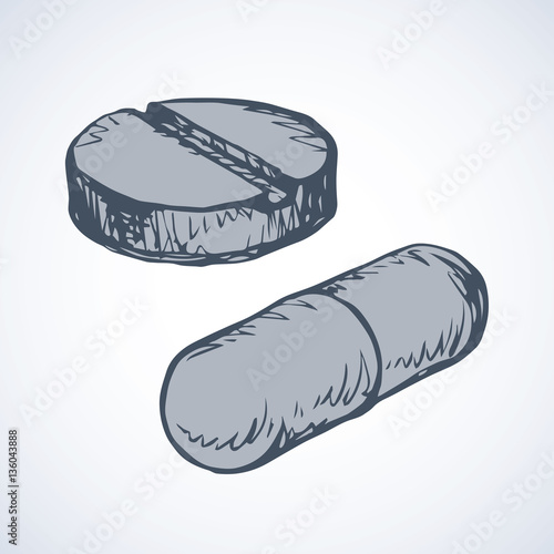 "Pills. Vector drawing" Stock image and royalty-free vector files on