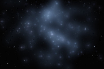 Fototapeta na wymiar abstract space background with stars and nebula