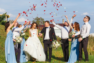 Groomsmen and bridesmaids
