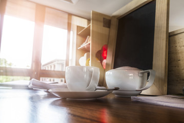 Coffee cup on the table