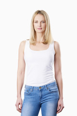 Obraz premium Female portrait. Shot of a confident mature woman standing against at white background.