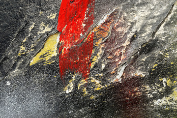 Aged paint on grunge dirty metal surface Abstract texture backgr