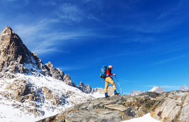 Naklejka premium Hike in Sierra Nevada