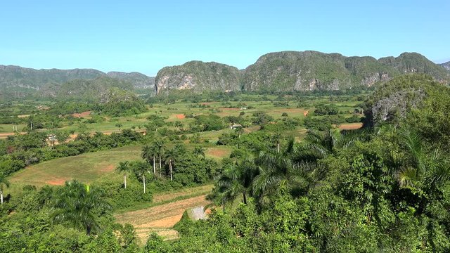 Vinales valley (Valle de Vi&ntilde;ales) from the  Los Jazmines mirador. Pinar del Rio, Cuba
