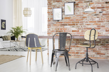 New loft with brick wall