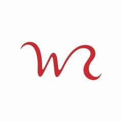 WR Text Initial Logo Vector