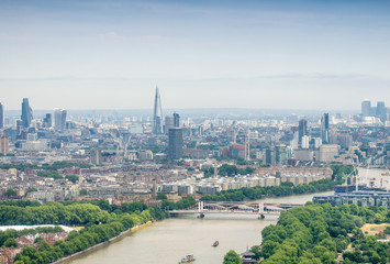 Fototapeta premium Aerial view of London buildings, UK