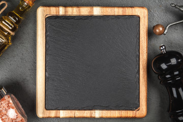 Slate board in a wooden frame