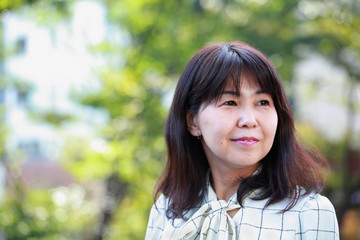 Smiling middle aged woman 