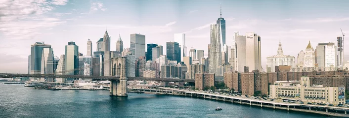 Outdoor-Kissen NEW YORK CITY - 22. OKTOBER 2015: Lower Manhattan Skyline von M © jovannig