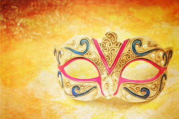 Female mask with copy space