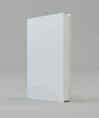 Blank vertical book cover mockcup template standing. 3d rendering