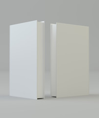 Blank mockcup book cover template standing. 3d rendering