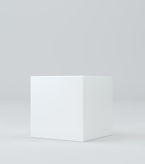 Empty pedestal. Simple template for an advertisement or web design. 3d rendering