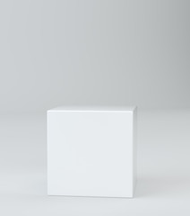 Empty round pedestal for display. Platform for design. 3D rendering