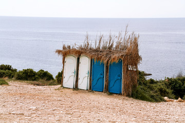 Public toilets on the beach