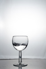 a glass of water