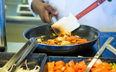 Chef Sauteeing Food