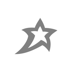Flying Run Star Logo Success Symbol