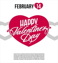 saint Valentine s day postcard flyer poster banner