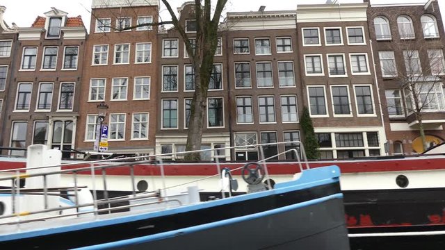 Floating through Amsterdan canals