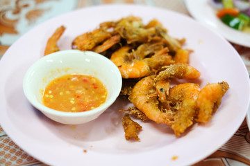 Fried crispy shrimp