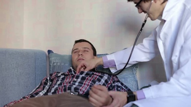 The Doctor Listens of the Patient &ndash; Phonendoscope