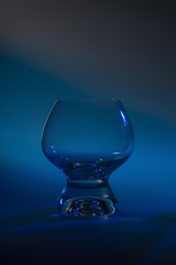 Little glass in blue light