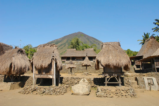 Luba Village of Ngada culture situated at the foot of Mount Inerie on Flores island, Indonesia

