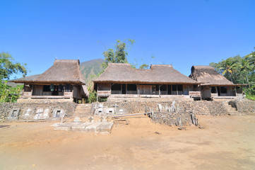 Luba Village of Ngada culture situated at the foot of Mount Inerie on Flores island, Indonesia
