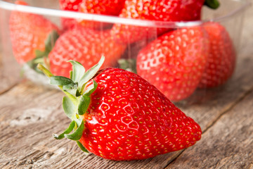 Red strawberry close-up