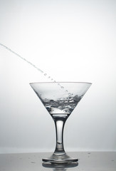 a glass of water